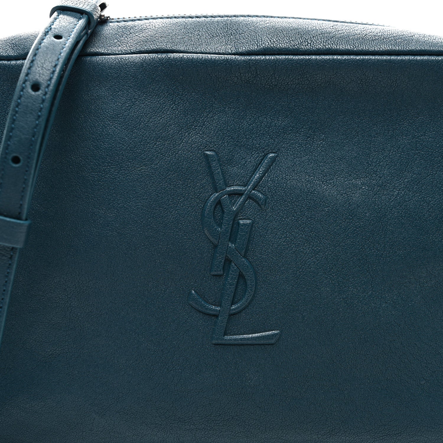 Saint Laurent Lambskin Monogram Small Lou Camera Bag Peacock 8 of 10