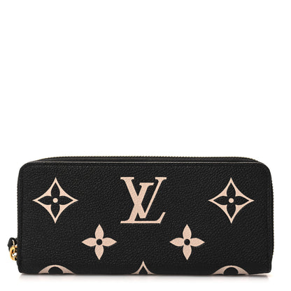 Louis Vuitton Empreinte Monogram Giant Clemence Wallet Black Beige 1 of 7