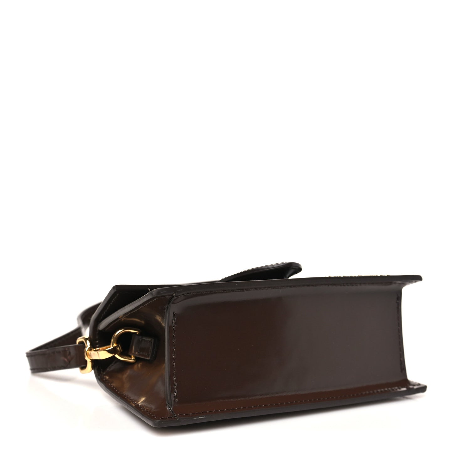 Glazed Calfskin Le Bambino Dark Brown