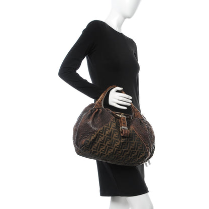 Fendi Zucca Nappa Nuvolata Vitello Tortuga Spy Tobacco Moro 2 of 17