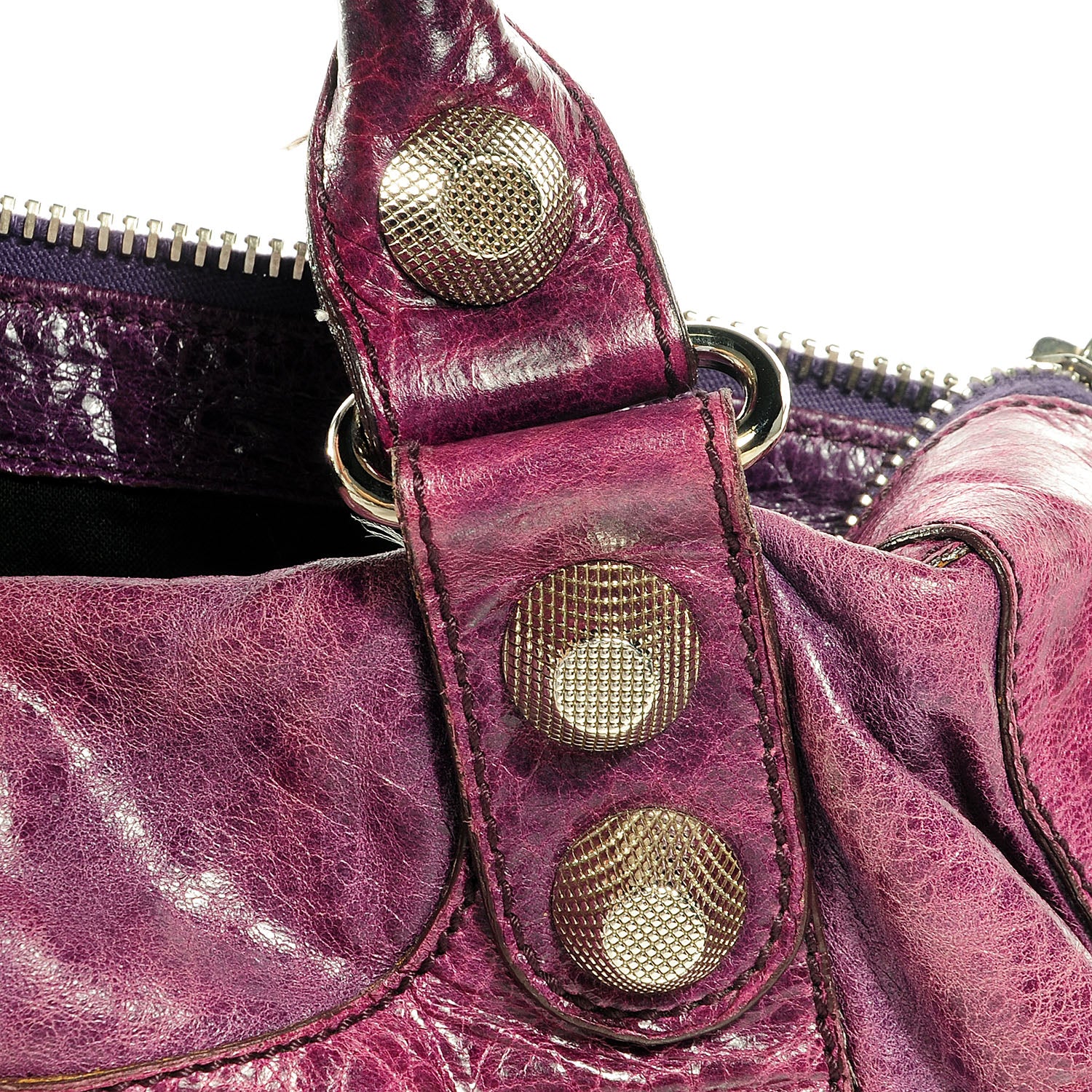 Balenciaga Agneau Giant 21 Silver Hardware Work Raisin 11 of 12