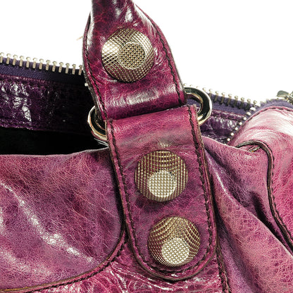 Balenciaga Agneau Giant 21 Silver Hardware Work Raisin 11 of 12