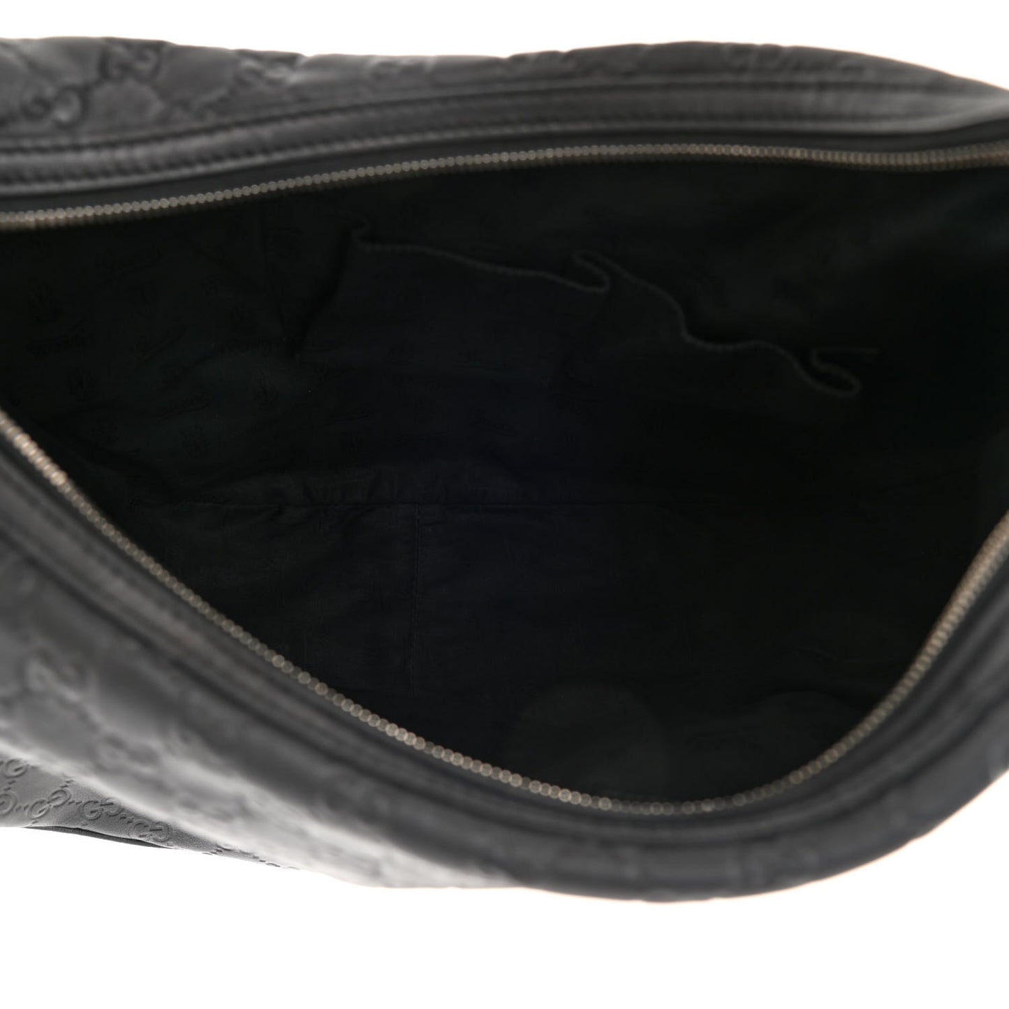 Guccissima Large GG Twins Hobo Black
