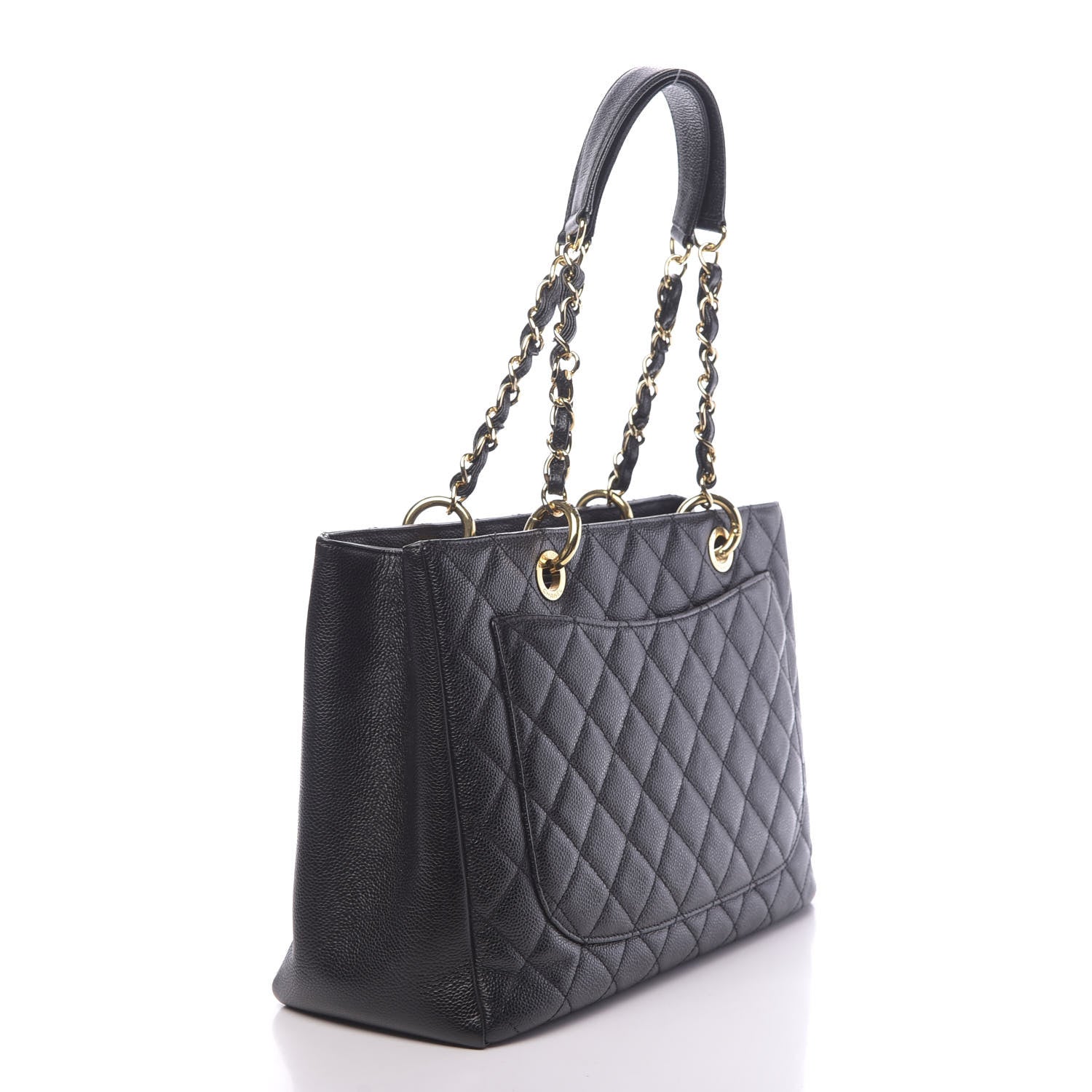 Chanel Caviar Quilted Grand Shopping Tote GST Black 3 of 10
