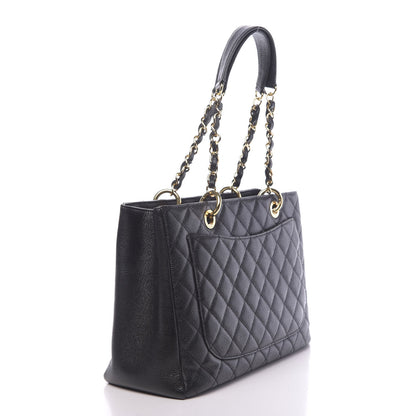 Chanel Caviar Quilted Grand Shopping Tote GST Black 3 of 10