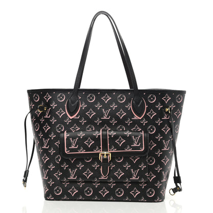 Louis Vuitton Monogram Fall For You Neverfull MM Black 3 of 10