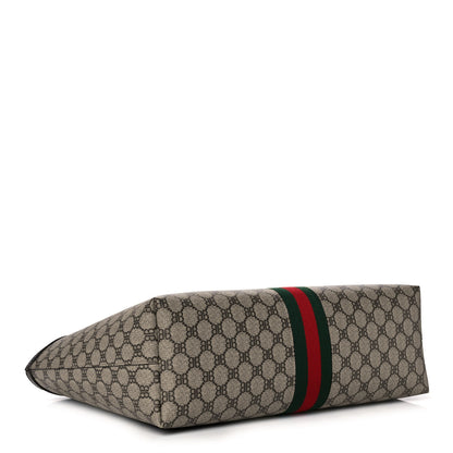 Gucci X BALENCIAGA BB Supreme Monogram Web Medium Ophidia Shopping Tote Beige New Acero 4 of 11