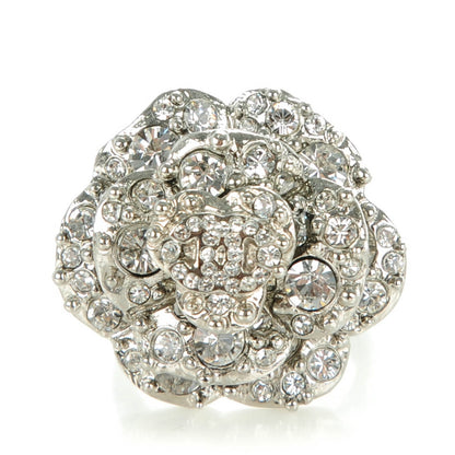 Chanel Swarovski Crystal Camellia Ring 6 1 of 5