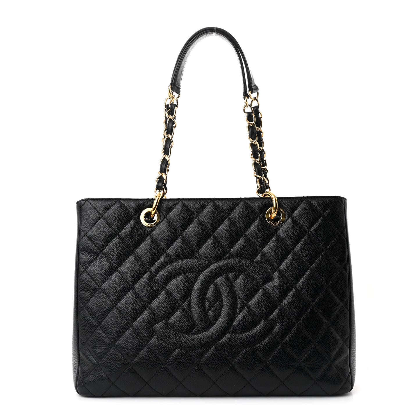 Caviar Quilted Grand Shopping Tote GST Black
