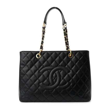 Chanel Caviar Quilted Grand Shopping Tote GST Black 1 of 12
