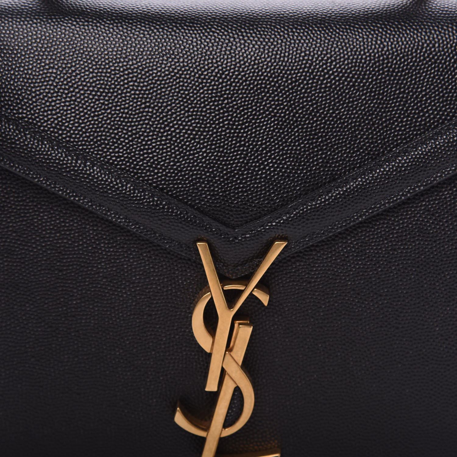 Saint Laurent Grain de Poudre Mini Classic Monogram Cassandra Top Handle Black Rouge Legion 10 of 10
