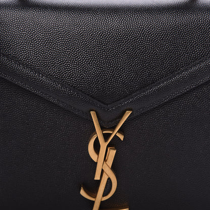 Saint Laurent Grain de Poudre Mini Classic Monogram Cassandra Top Handle Black Rouge Legion 10 of 10