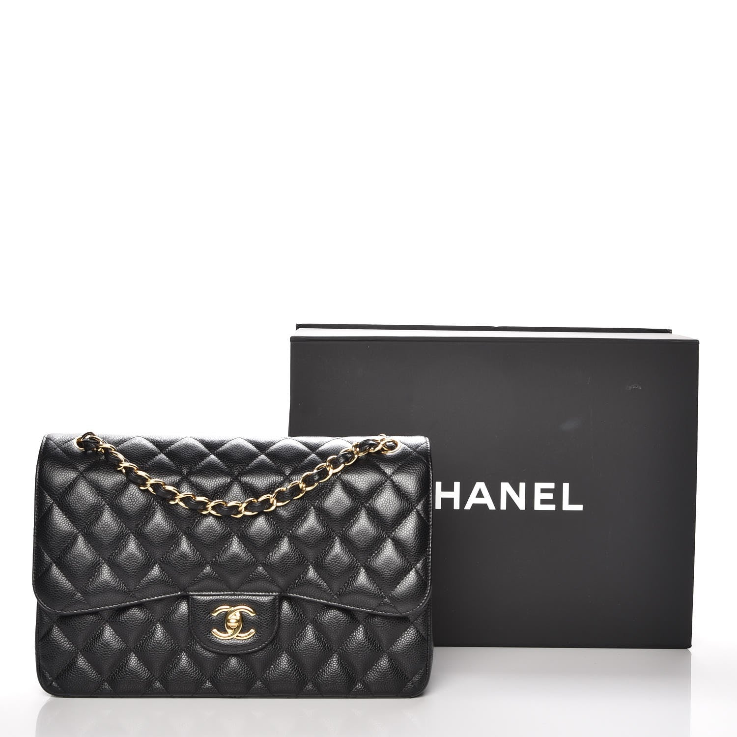 Chanel Caviar Quilted Jumbo Double Flap Black 9 of 9