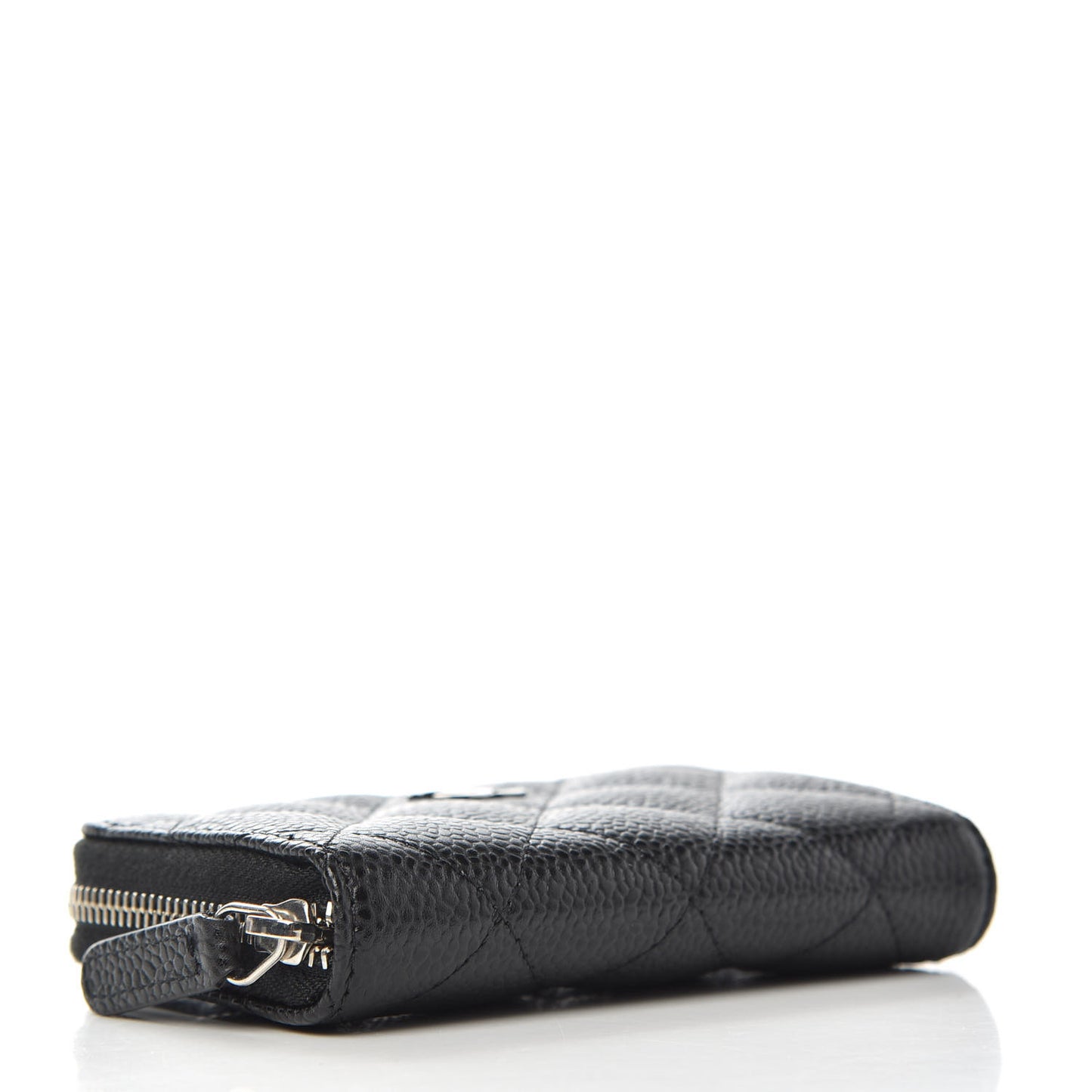 Caviar Quilted Zip Coin Purse Black