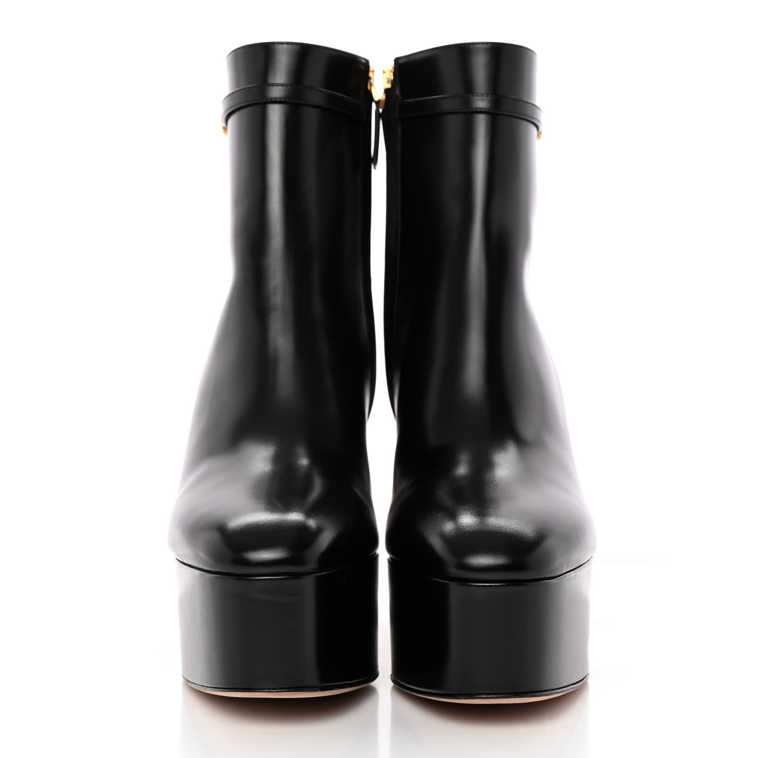 Valentino Garavani Calfskin Tan-Go Platform 50/120mm Ankle Boots 41 Black 2 of 17