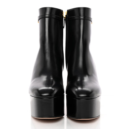 Valentino Garavani Calfskin Tan-Go Platform 50/120mm Ankle Boots 41 Black 2 of 17