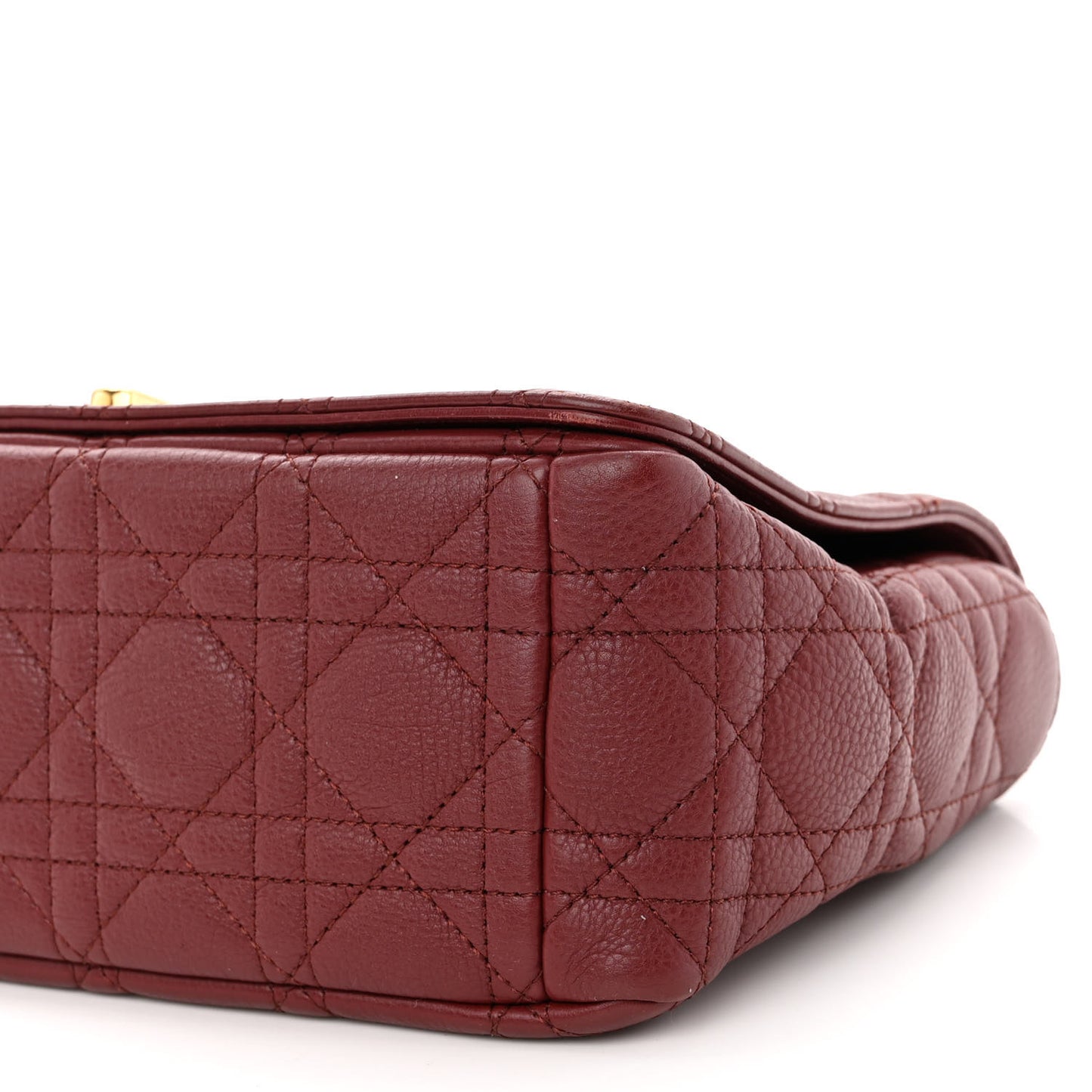 Calfskin Cannage Medium Caro Bag Brick Red