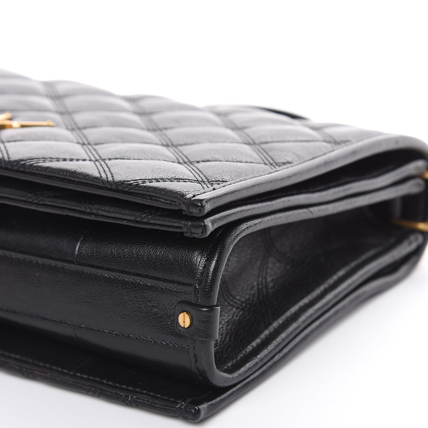 Lambskin Quilted Small Becky Chain Bag Black