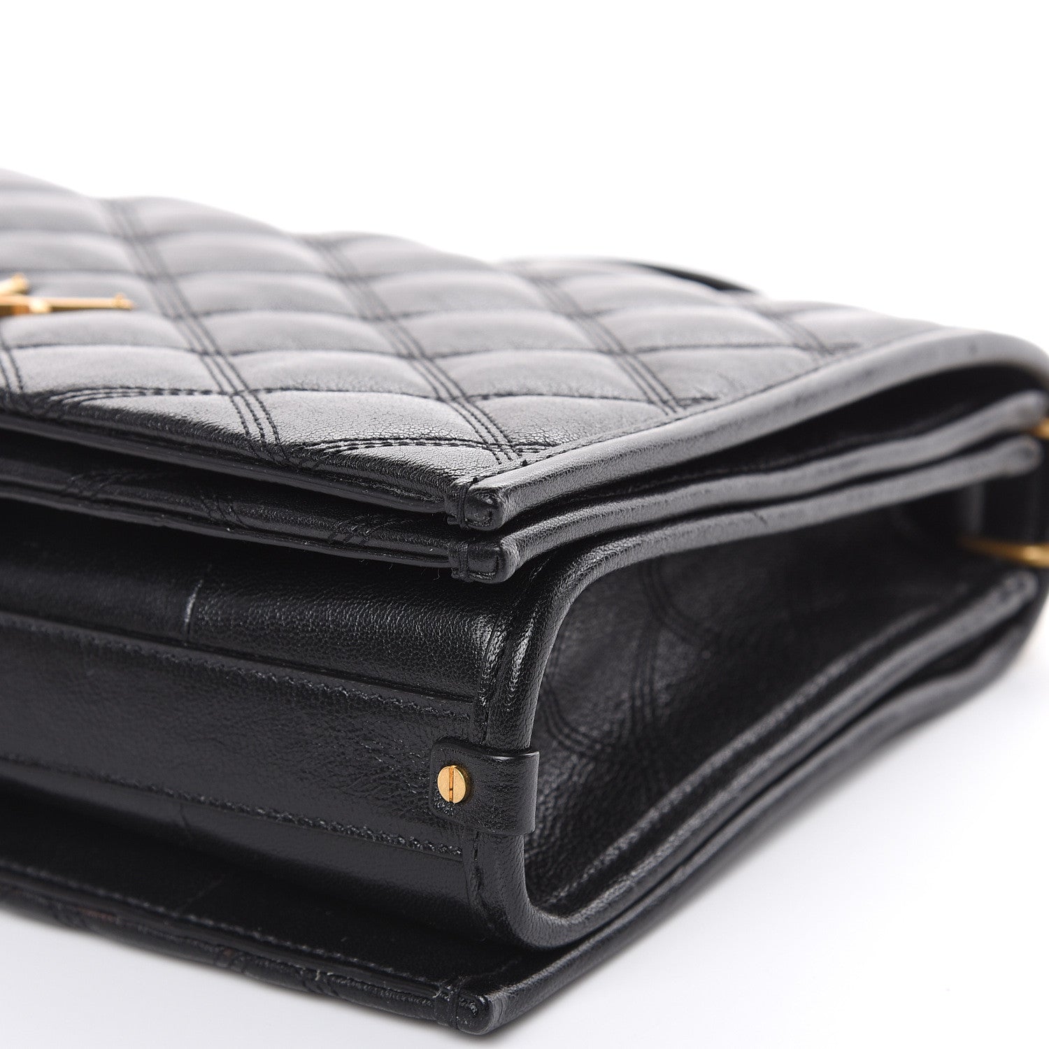 Saint Laurent Lambskin Quilted Small Becky Chain Bag Black 8 of 9