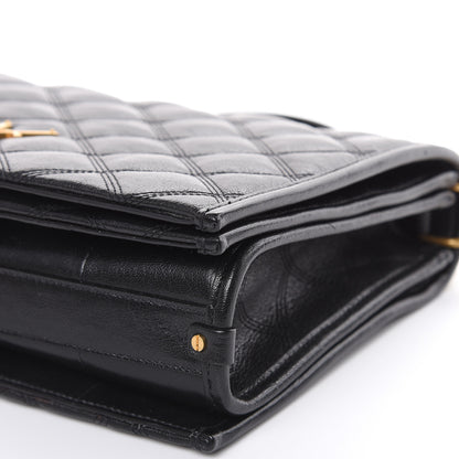 Saint Laurent Lambskin Quilted Small Becky Chain Bag Black 8 of 9