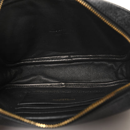 Saint Laurent Grain De Poudre Matelasse Monogram Mini Lou Camera Bag Black 5 of 10