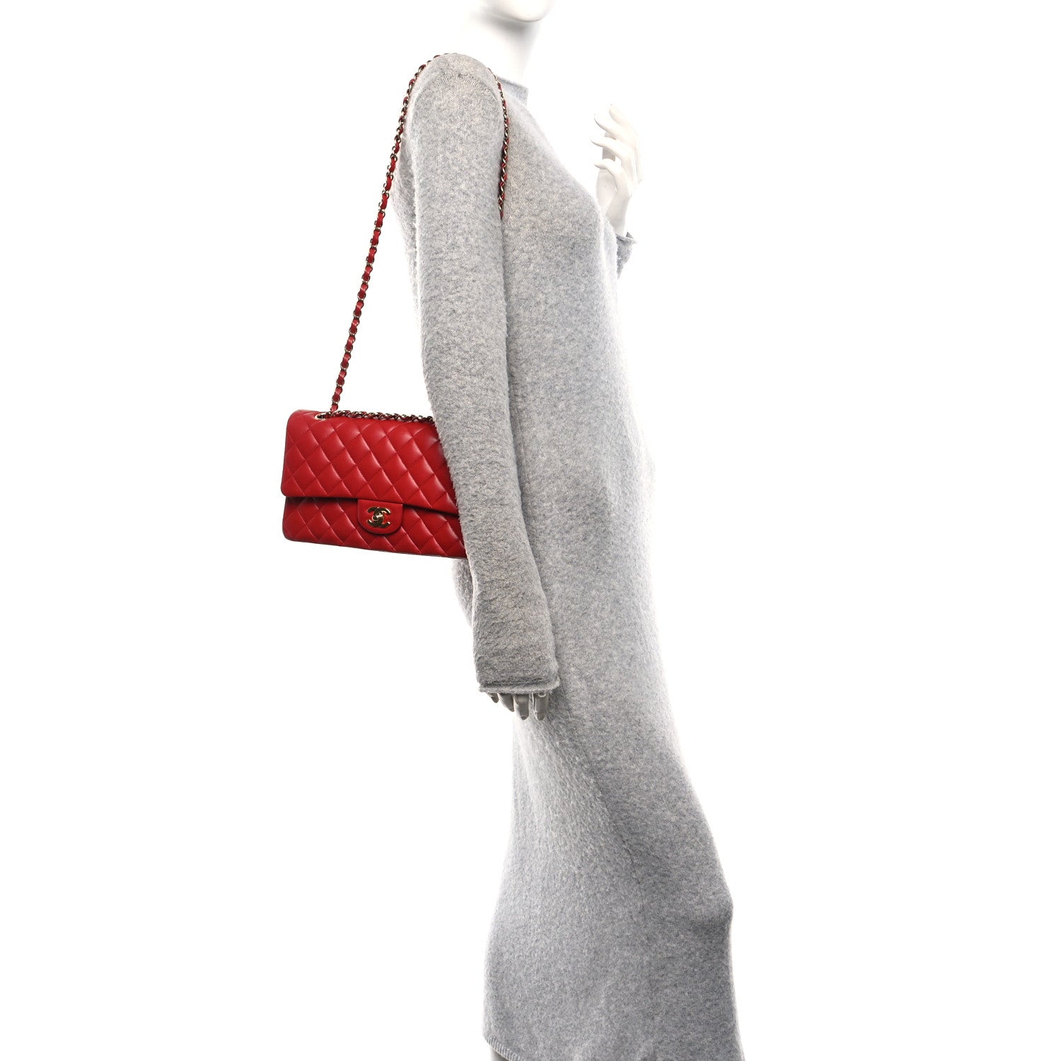 Chanel Lambskin Quilted Medium Double Flap Red 2 of 11