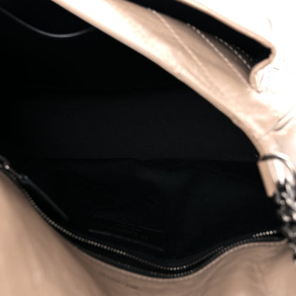 Saint Laurent Crinkled Calfskin Matelasse Monogram Medium Niki Chain Satchel Light Taupe 9 of 13