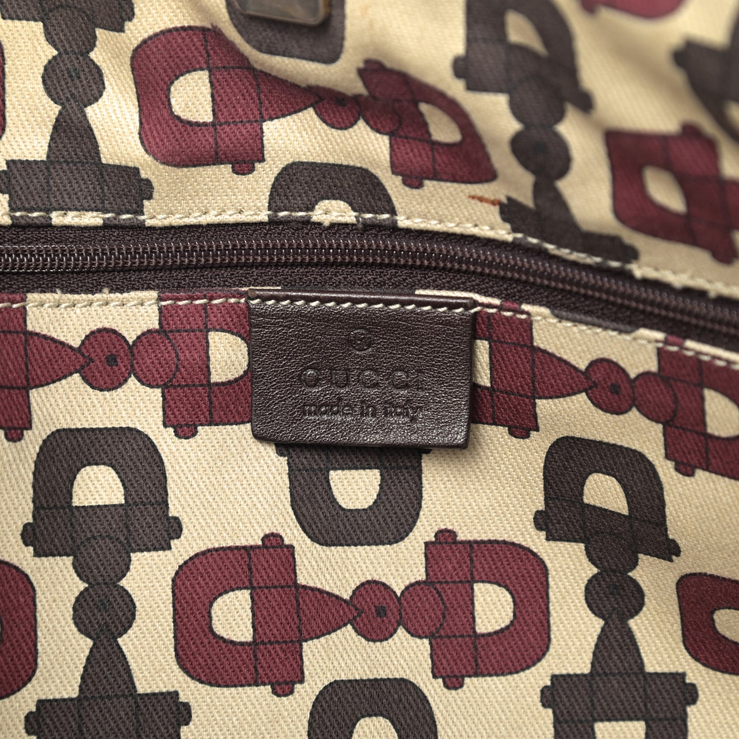 Guccissima Large Abbey Tote Dark Brown