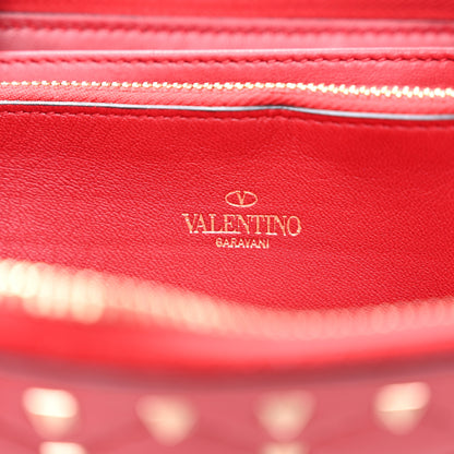 Valentino Garavani Nappa Rockstud Spike Zip Around Wallet Rubino 6 of 13