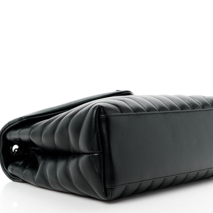 Saint Laurent Calfskin Y Quilted Monogram Monochrome Medium Loulou Chain Satchel Black 10 of 11