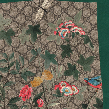 Gucci Modal Silk GG Monogram GG Tian Scarf Green Dark Green 3 of 3