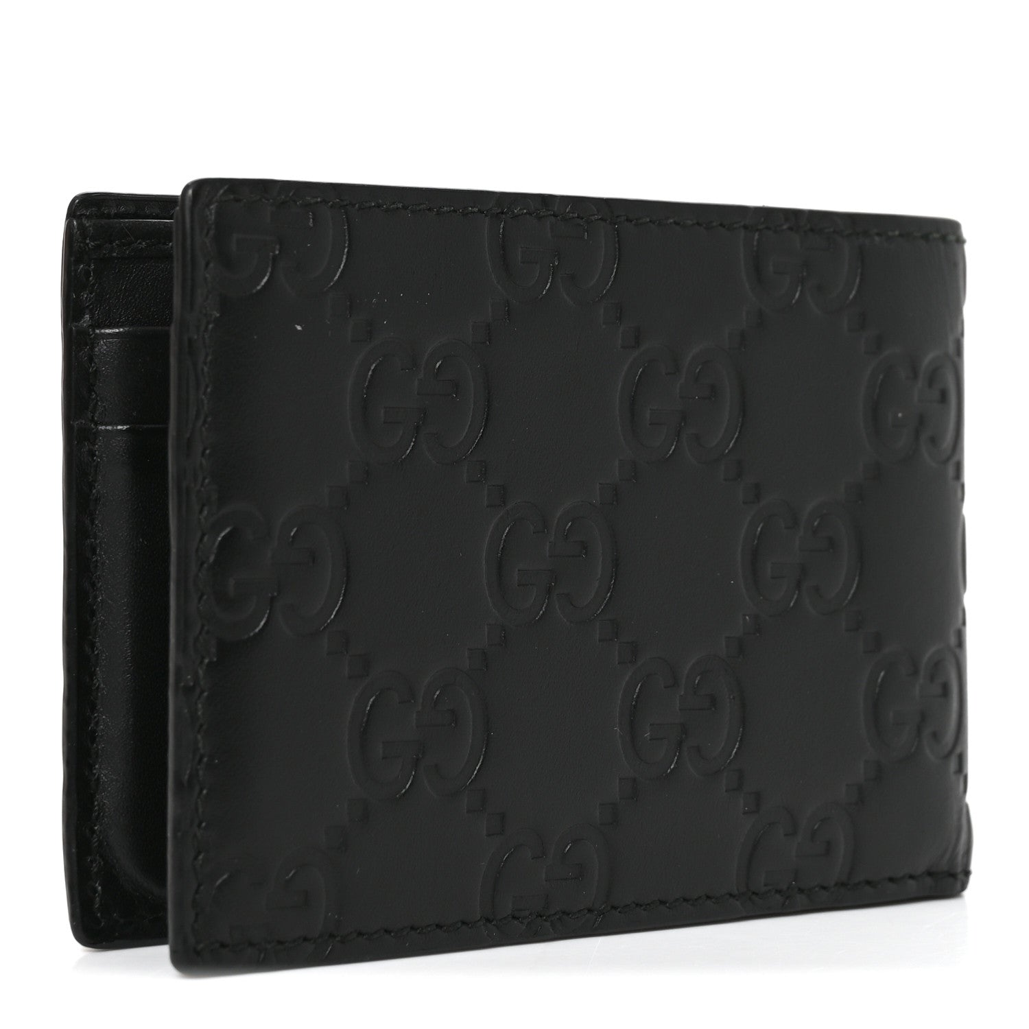 Gucci Guccissima Bi-Fold Wallet Black 3 of 8