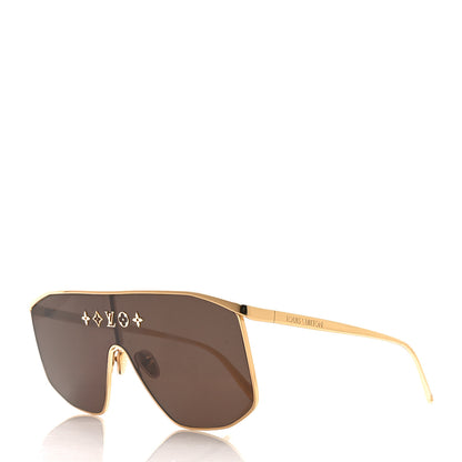 Louis Vuitton Metal LV Golden Mask Sunglasses Z1717U Gold 1 of 7