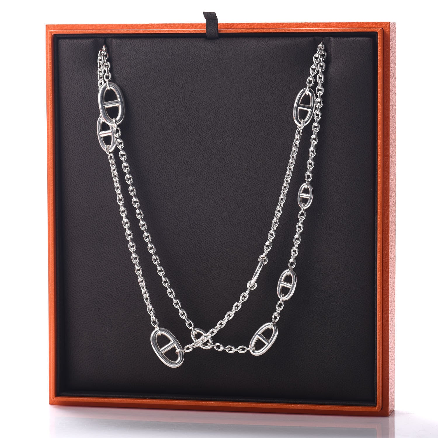 Hermes Sterling Silver Farandole Necklace 160 5 of 5