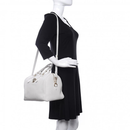 Versace Grained Calfskin Palazzo Bowler White 2 of 13