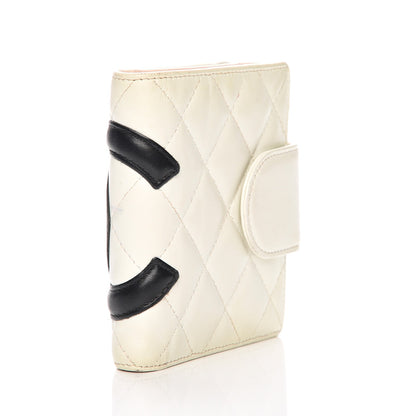 Chanel Calfskin Quilted Cambon Bi-fold Wallet White 3 of 11