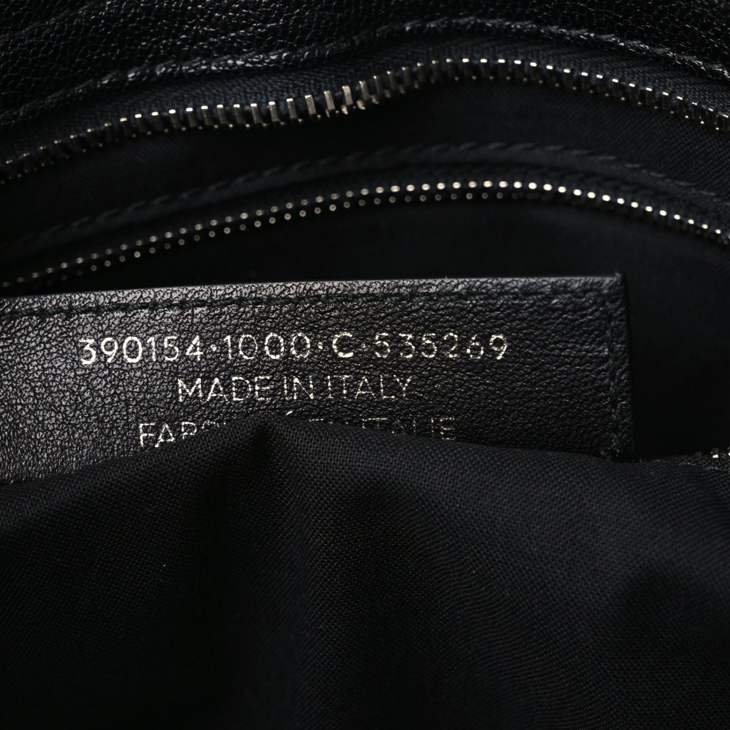 Chevre Silver Metallic Edge Hardware City Black