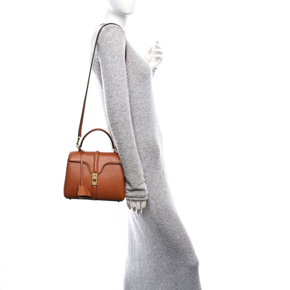 Celine Satinated Calfskin Small 16 Top Handle Bag Tan 2 of 11