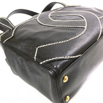 Chanel Caviar CC Stitched Small Tote Black 5 of 12