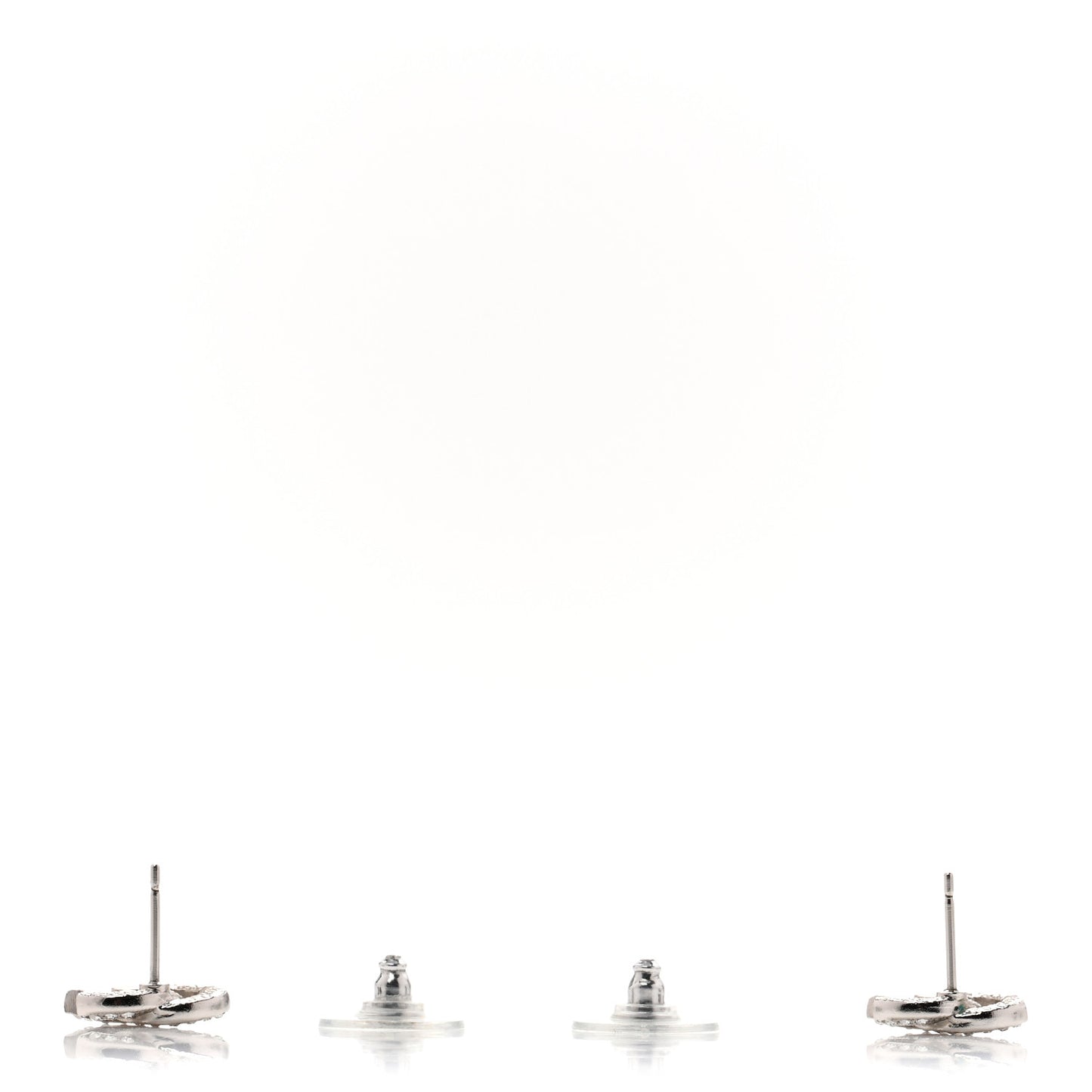 Crystal CC Earrings Silver