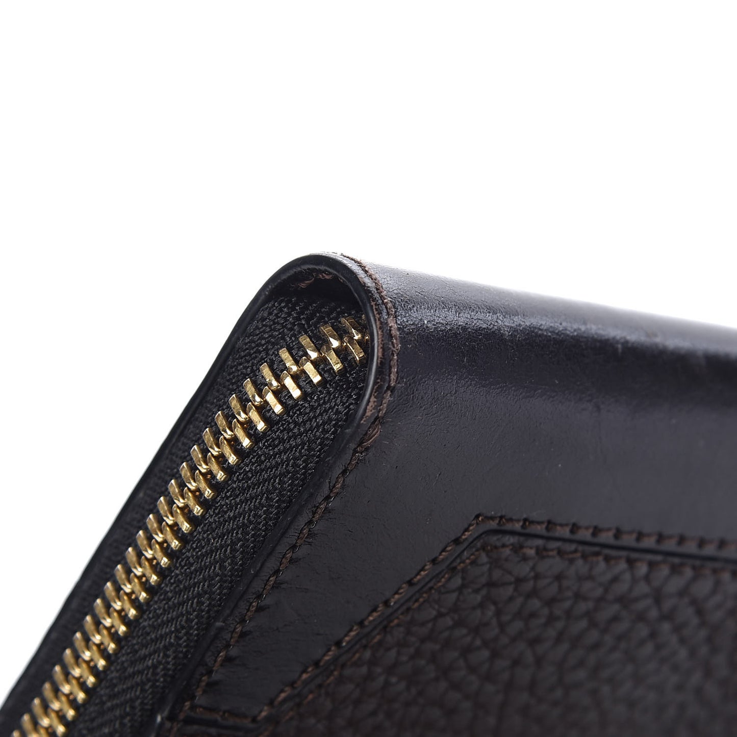 Calfskin Ziggy Zip Around Wallet Brown
