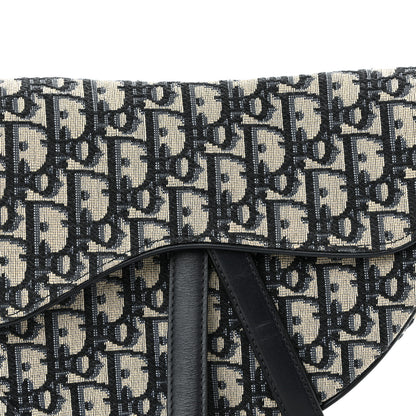 Christian Dior Oblique Saddle Bag Blue 8 of 10