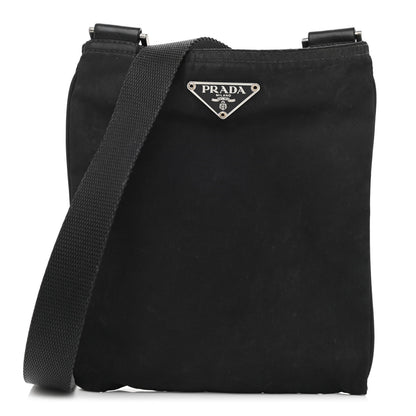 Prada Tessuto Nylon Flat Messenger Bag Black 1 of 7