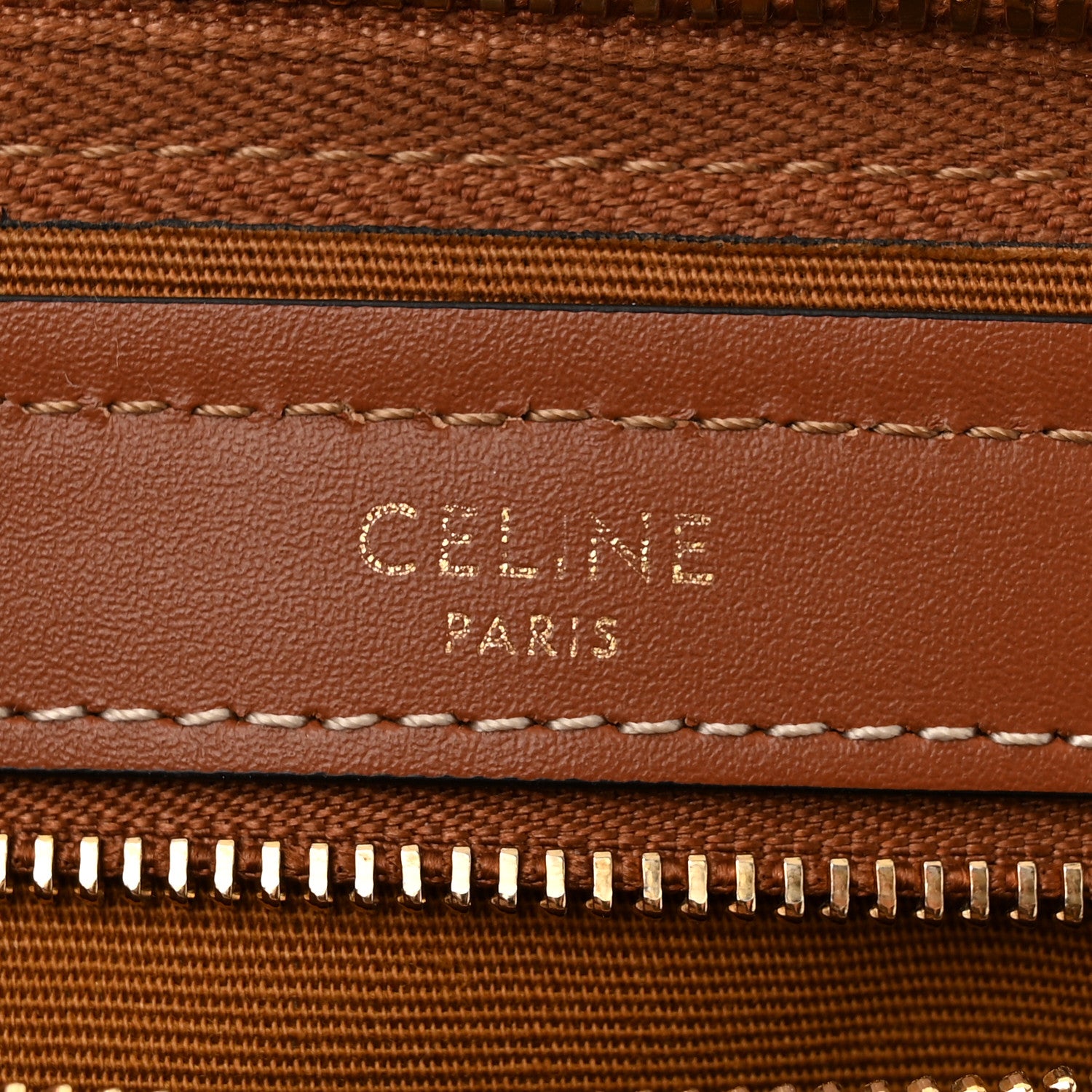 Celine Triomphe Canvas Calfskin Boston Bag Tan 6 of 11