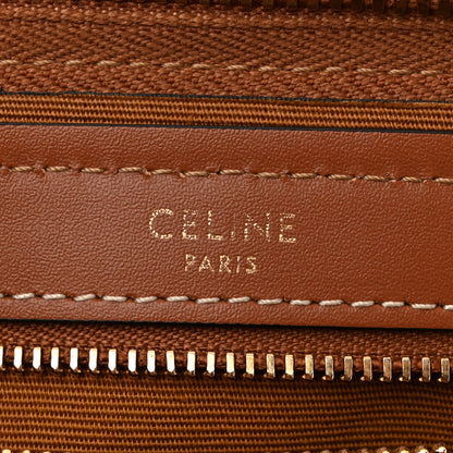 Celine Triomphe Canvas Calfskin Boston Bag Tan 6 of 11