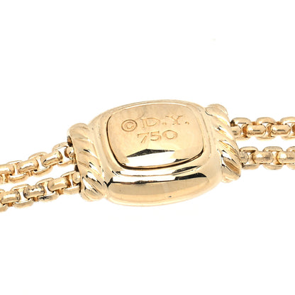 David Yurman 18K Yellow Gold Hampton Blue Topaz Aquamarine Tanzanite Novella Chain Bracelet 3 of 3
