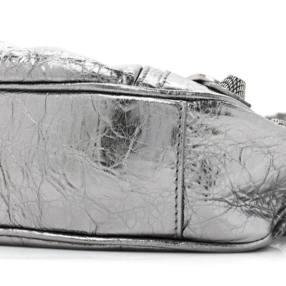 Balenciaga Metallic Agneau Arena Le Cagole Shoulder Bag XS Silver 8 of 9