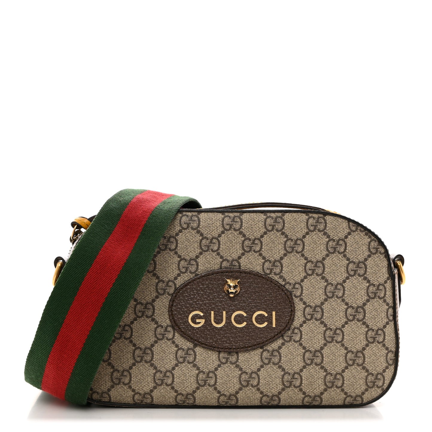 GG Supreme Monogram Web Neo Vintage Shoulder Bag Beige New Acero Crop