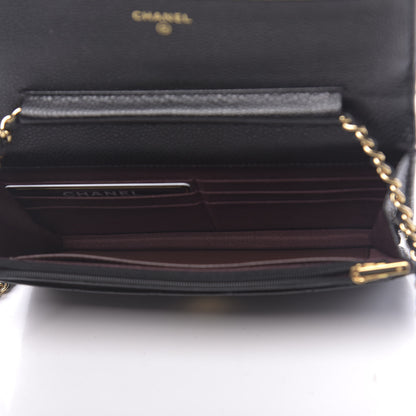 Chanel Caviar Quilted Wallet On Chain WOC Black 5 of 12