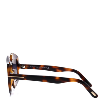 Tom Ford Tate-02 Irregular Square Sunglasses TF789 Dark Havana 3 of 9